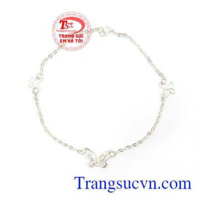 Lắc Chân Bạc Xinh Xắn bạc 92.5 chất lượng cao