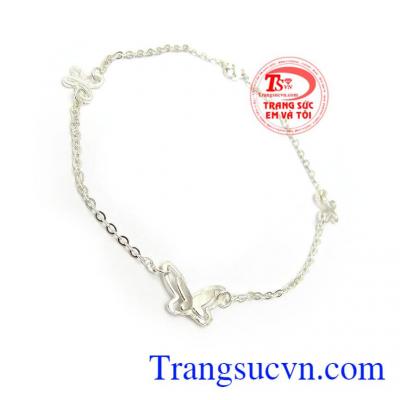 Lắc Chân Bạc Xinh Xắn thời trang