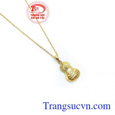 Mặt dây chuyền phật quan âm vàng 10k