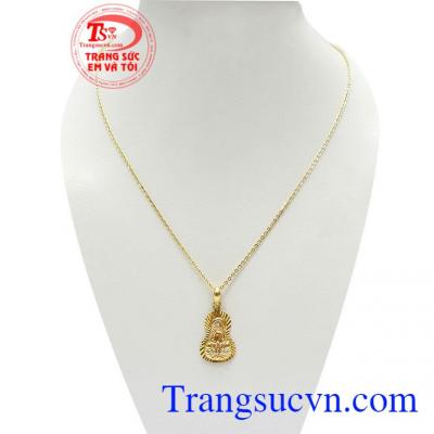 Bộ Trang Sức Quan Âm Bình An vàng 10k bền đẹp, sang trọng