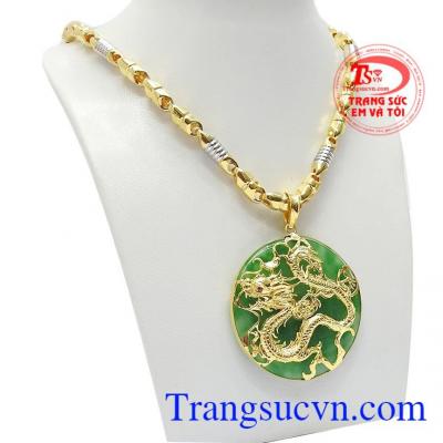 Mặt dây cẩm thạch bọc rồng độc đáo, đẹp mắt