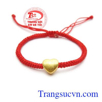 Dây tết charm bạc trái tim