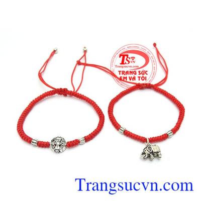 Dây tết charm bạc thái xinh xắn