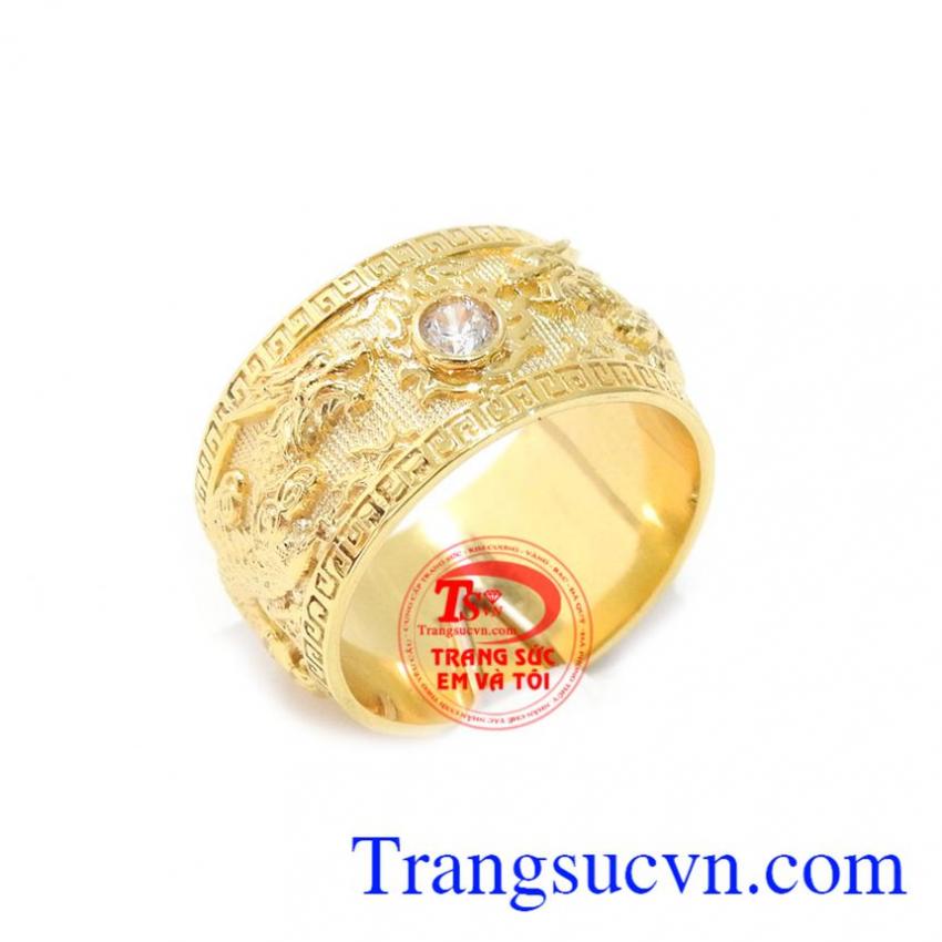 Nhẫn nam rồng vàng đẹp 14k