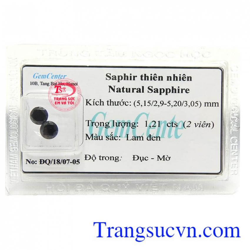 Đôi Sapphire Thiên Nhiên Ép Vỉ