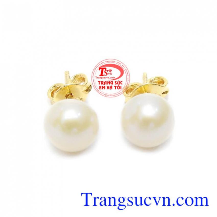 Hoa tai ngọc trai trắng đẹp