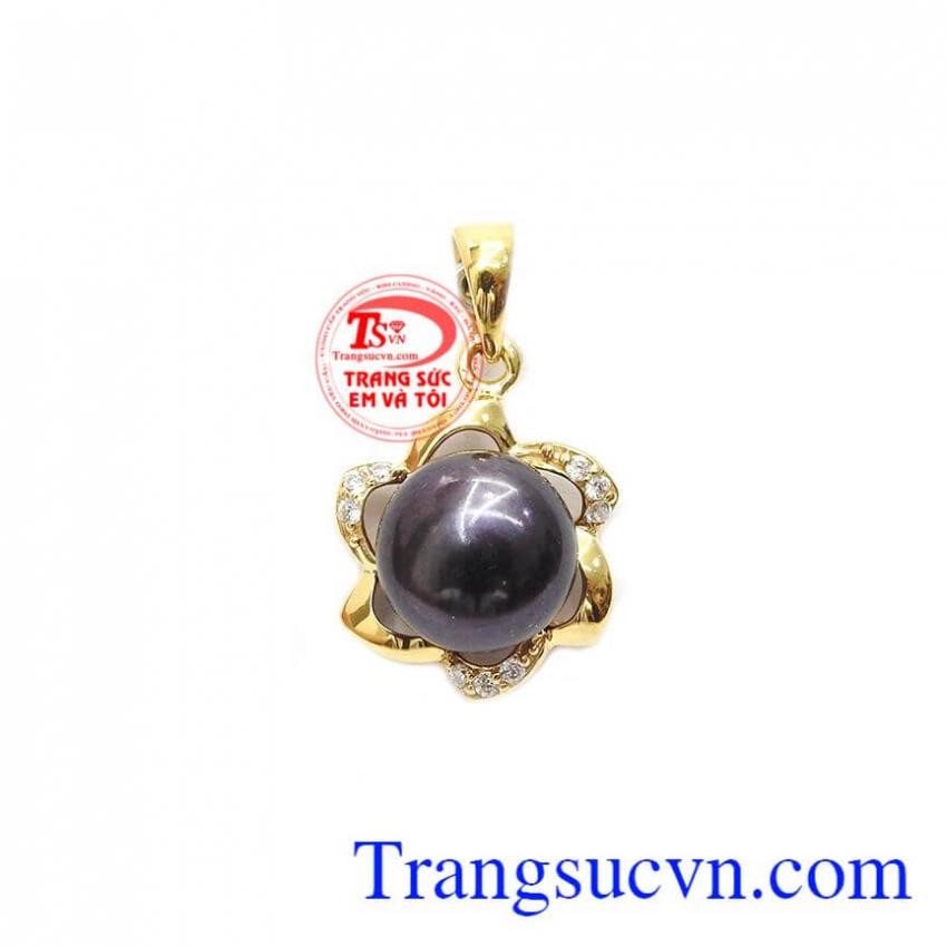 Mặt dây ngọc trai đen tinh tế