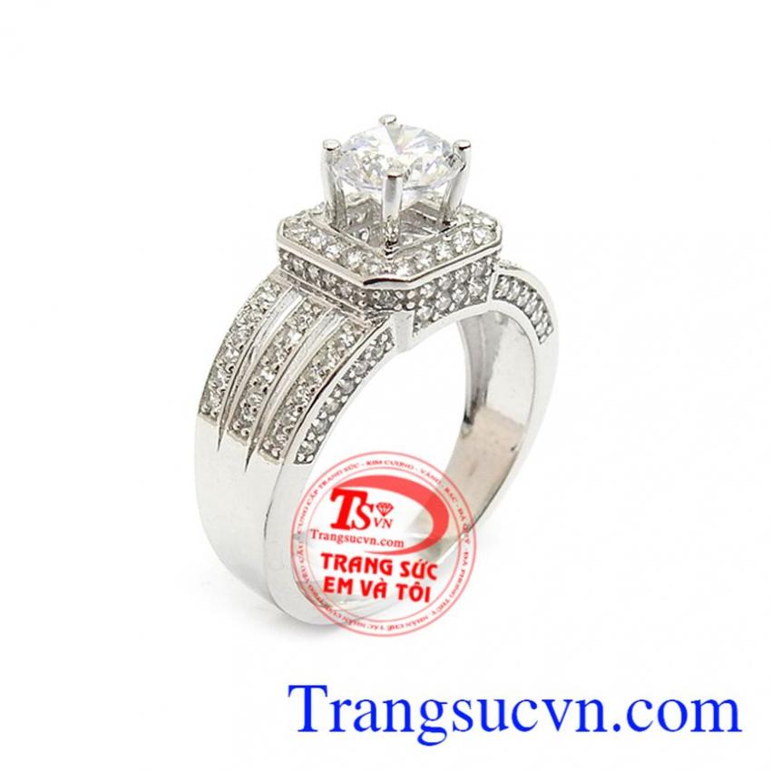 Nhẫn Nữ Vàng Trắng Phong Cách