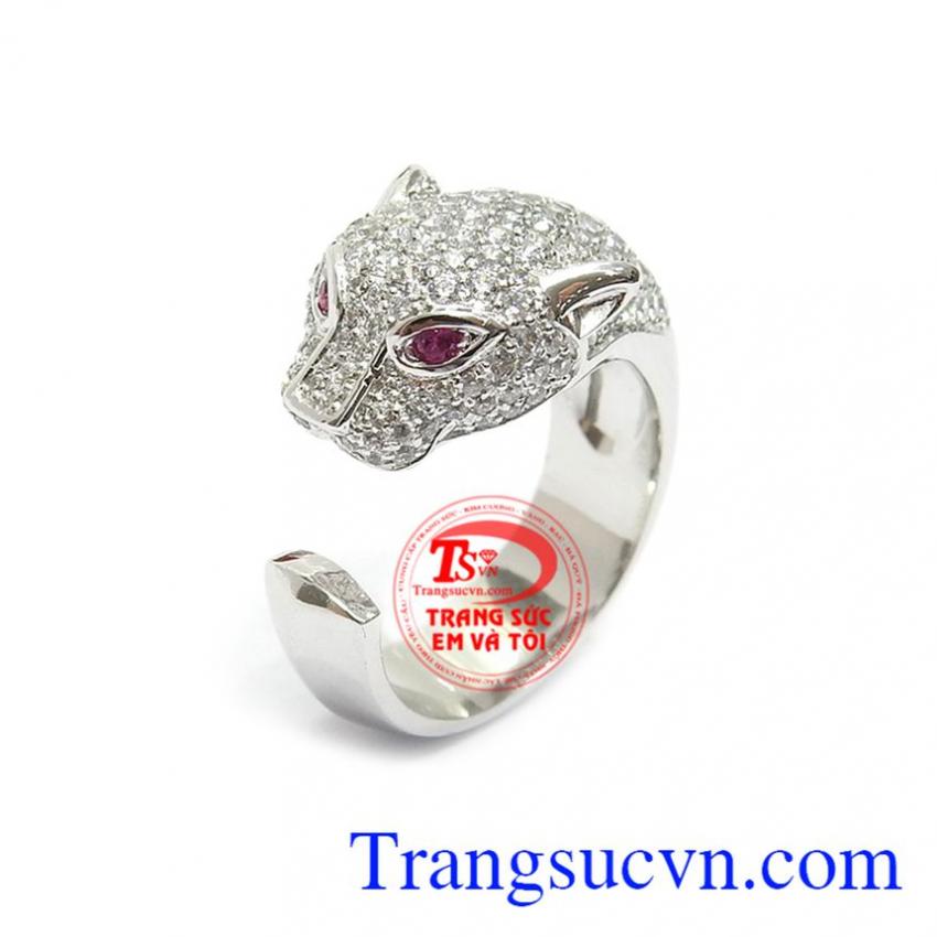 Nhẫn Vàng Trắng Nam Phong Cách