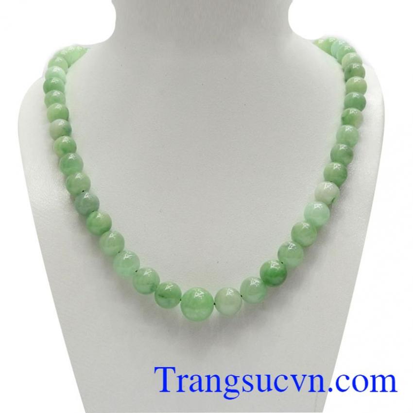 Chuỗi cổ ngọc jadeite phú quý