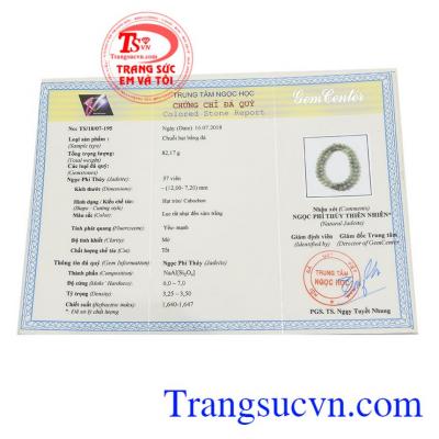 Chứng chỉ đá quý từ trung tâm ngọc học