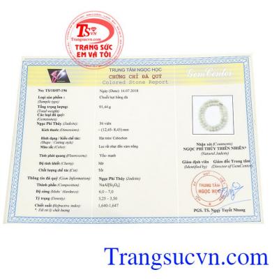 Chứng chỉ đá quý từ trung tâm ngọc học
