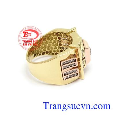 Nhẫn nam mạnh mẽ vàng 18k thương hiệu Em và Tôi uy tín, chất lượng, chế tác theo yêu cầu