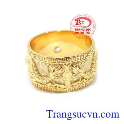 Nhẫn nam rồng vàng đẹp 14k thể hiện sự quyền lực, đẳng cấp phái mạnh