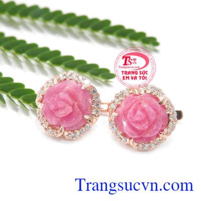 Hoa tai ruby sang trọng sản phẩm đẹp