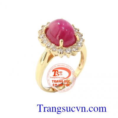 Nhẫn nữ ruby tinh tế