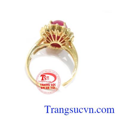 Nhẫn nữ ruby tinh tế