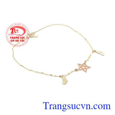 Lắc chân vàng tây đẹp xinh xắn món quà ý nghĩa dành tặng bạn gái