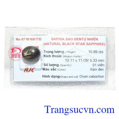 Sapphire Sao Thiên Nhiên Thịnh Vượng màu đen là viên đá của sự quyền uy, thịnh vượng, hạnh phúc và lòng trung thành
