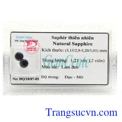 Đôi Sapphire Thiên Nhiên Ép Vỉ