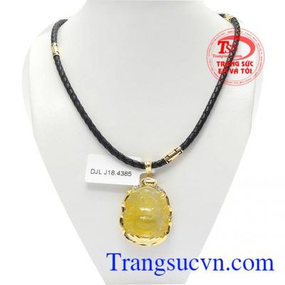 Bộ trang sức thạch anh tóc thiên nhiên đĩnh vàng