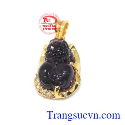 Mặt dây tỳ hưu thạch anh tím là sản phẩm thạch anh tím thiên nhiên