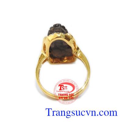 Nhẫn nữ tỳ hưu thạch anh đẹp