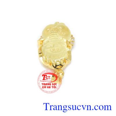 Mặt Tỳ Hưu bọc vàng quý phái tinh tế