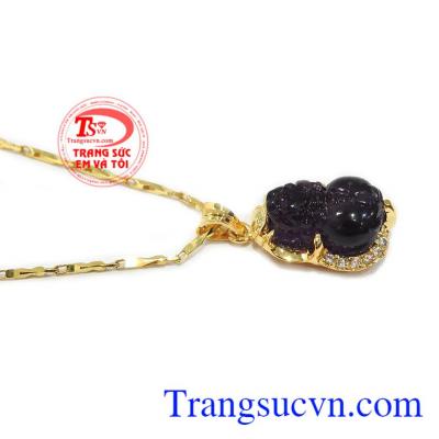 Mặt dây tỳ hưu thạch anh tím là sản phẩm thạch anh tím thiên nhiên