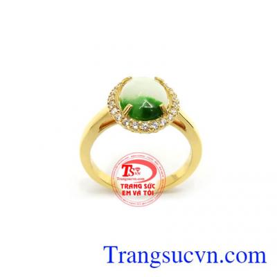 Nhẫn Ngọc Cẩm Thạch An Nhiên kiểu dáng độc đáo, mang lại sự sang trọng, phong cách và quý phái