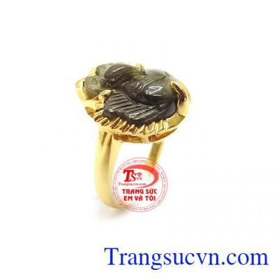 Nhẫn Nữ Hồ Ly May Mắn vàng 14k bền đẹp, sang trọng