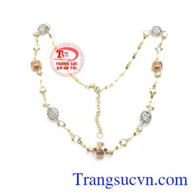Dây chuyền chế tác từ vàng tây 18k