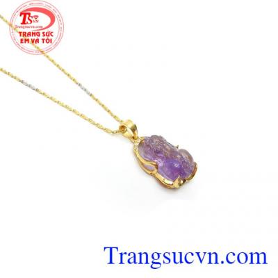 Bộ dây chuyền nữ thạch anh tím may mắn