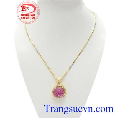 Bộ Dây Chuyền Ruby May Mắn