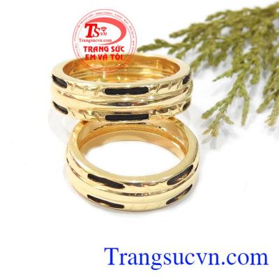 Nhẫn cưới vàng son sắt gắn kết tình yêu
