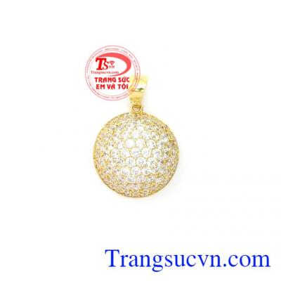 Mặt Dây Vàng 18k Thời Trang chế tác tinh xảo, đính đá thời trang, sang trọng và đẳng cấp