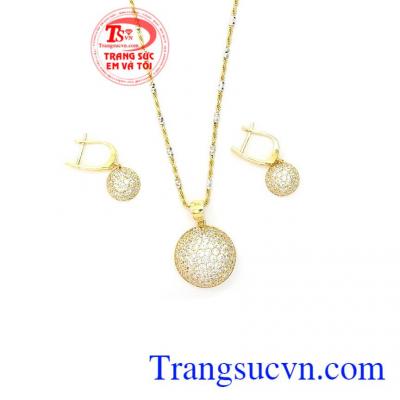 Bộ trang sức vàng tây nữ đẹp