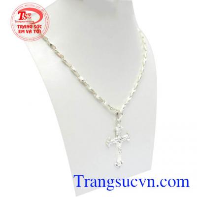 Bộ Dây Chuyền Bạc Nam Mạnh Mẽ kiểu dáng đẹp, chất lượng đảm bảo
