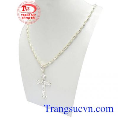 Bộ Dây Chuyền Bạc Nam Mạnh Mẽ