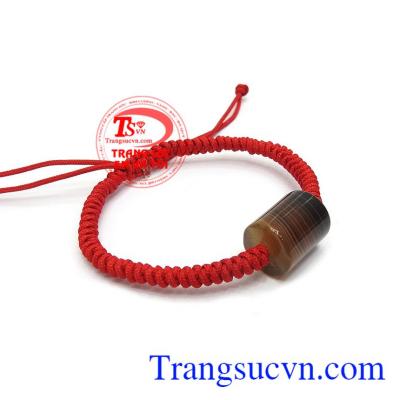 Dây tết mã não nam tính thu hút tiền tài