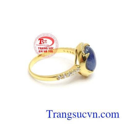 Nhẫn Sapphire thiên nhiên phong thủy bình an