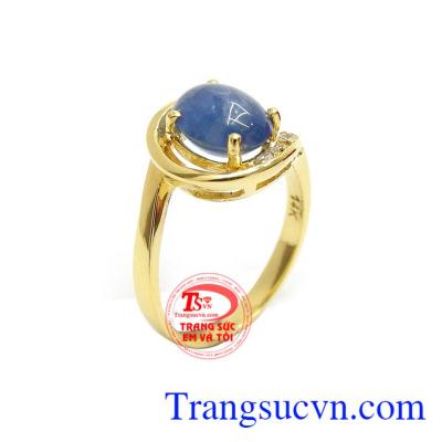 Nhẫn Nữ Vàng Sapphire Bình An