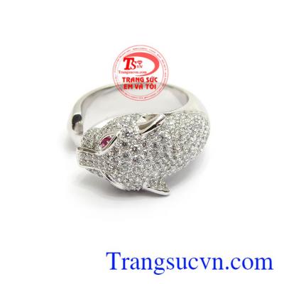 Nhẫn nam vàng đính đá thời trang 14k