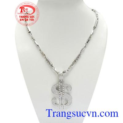 Bộ Dây Chuyền Nam Độc Đáo kết hợp giữa dây chuyền Italy 18k và mặt dây 14k đính đá, mang lại sự hài hòa, cá tinh và độc đáo cho phong cách phái mạnh