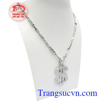 Bộ Dây Chuyền Nam Độc Đáo vàng trắng tinh tế phù hợp nhiều loại dây chuyền khác nhau