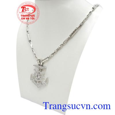 Bộ dây chuyền nam vàng trắng phong cách