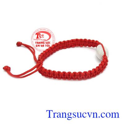 Dây tết lu thống cẩm thạch trắng tinh tế, đẹp mắt. Sản phẩm là sự kết hợp giữa dây bện và ngọc cẩm thạch thiên nhiên.