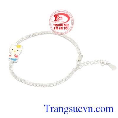 Lắc bạc helo kitty là sản phẩm được thiết kế xinh xắn, dễ thương