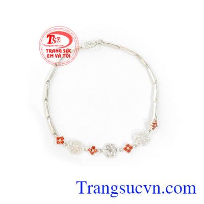 Lắc tay nữ bạc đẹp tinh xảo