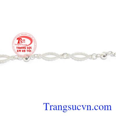 Lắc chân bạc dành cho nữ